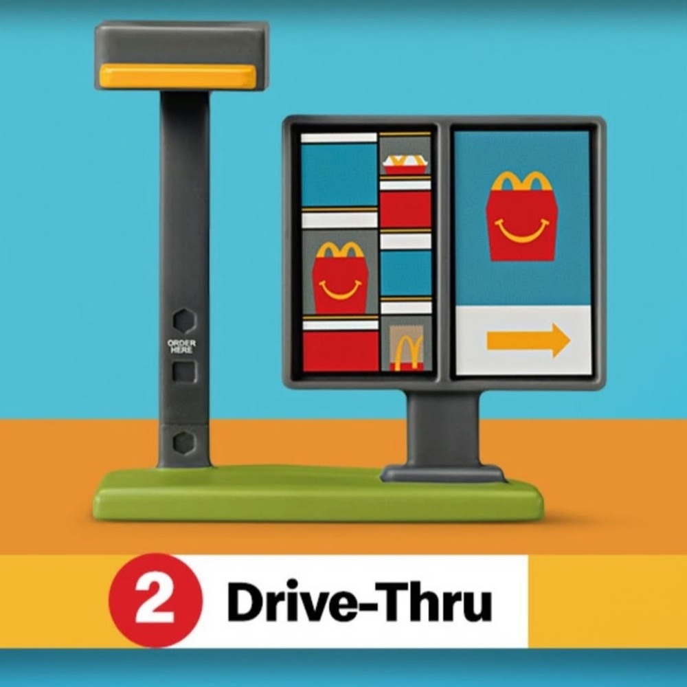 McDonald's Lil McDonald's Drive Thru Toy Mini Menu Board Asia Happy Meal Rare